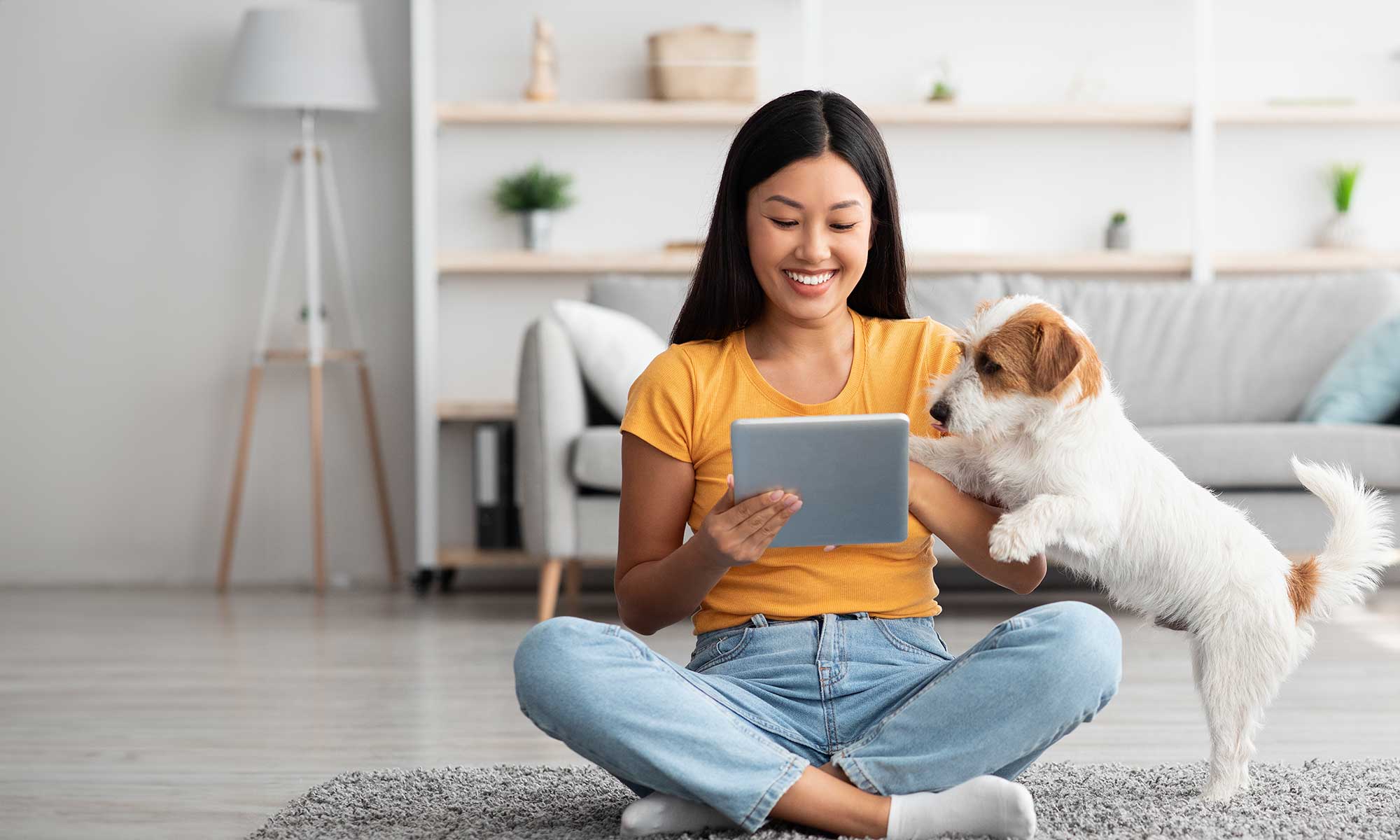 A woman and her dog
